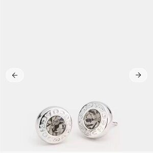 Coach Silver Crystal Stud Earrings